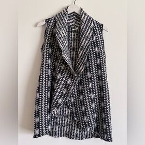 Moth by Anthropologie Draped Wool Blend Jacquard Sweater Vest - Size XS